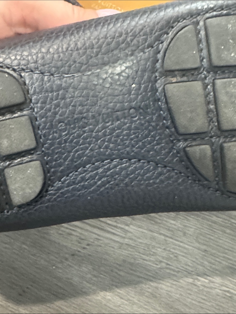 Louis Vuitton Black Pebble Leather LV Loafers - Picture 7 of 9